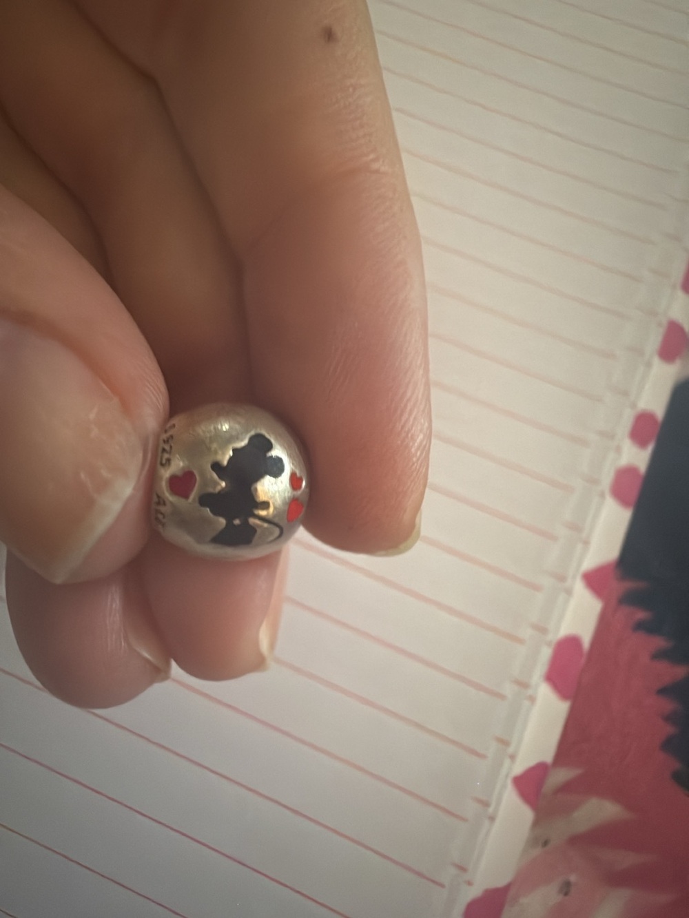 Pandora Disney Mickey & Minnie Heart Charm Bead